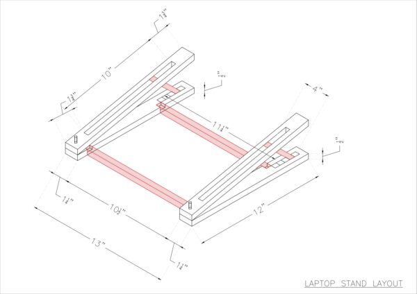 Wooden Folding Laptop Stand